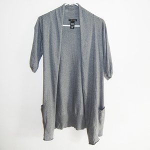 New York & Company | Gray | Short Sleeve Cardigan